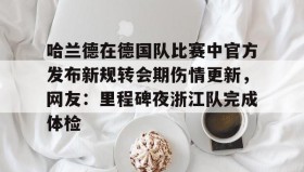 多米体育登录注册-关于哈兰德在德国队比赛中官方发布新规转会期伤情更新，网友：里程碑夜浙江队完成体检的信息
